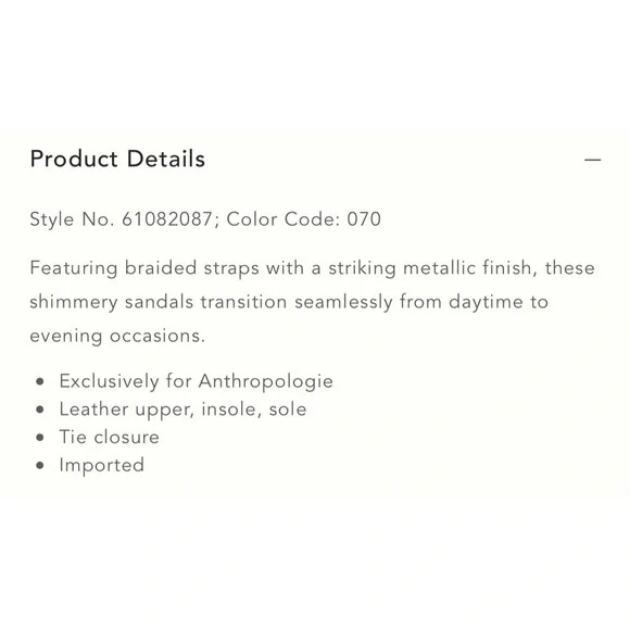 Anthropologie x Vicenza Metallic Braided Gold Sandals NWT SZ 9 - Picture 14 of 14
